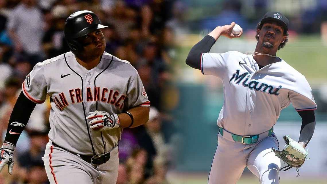 Rafael Devers (SF) y Eury Pérez (MIA), fueron electos los dominicanos de la semana. Foto | ESPN Digital